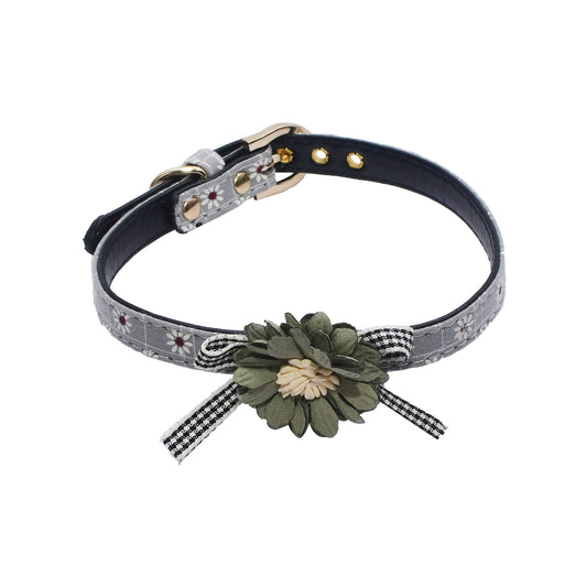 PU Leather Pet Collar - Green