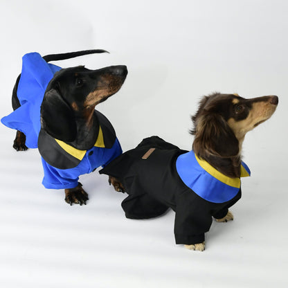 Graduation Costume for Dog and Cat - Black and Blue