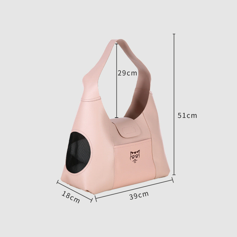 Secure Single Shoulder Pet Carrier - Pink