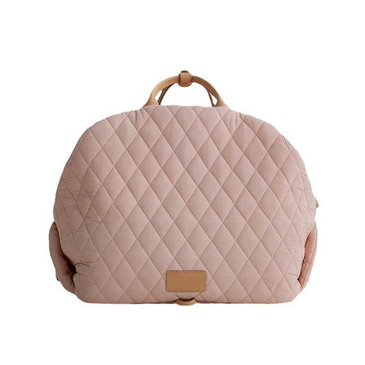 2-in-1 Quilted Pet Carrier & Car Seat - Pink