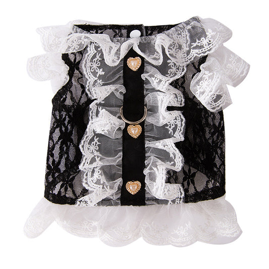 Lace Pet Shirt with Charms