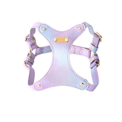 Pastel Leather Pet Harness - Green