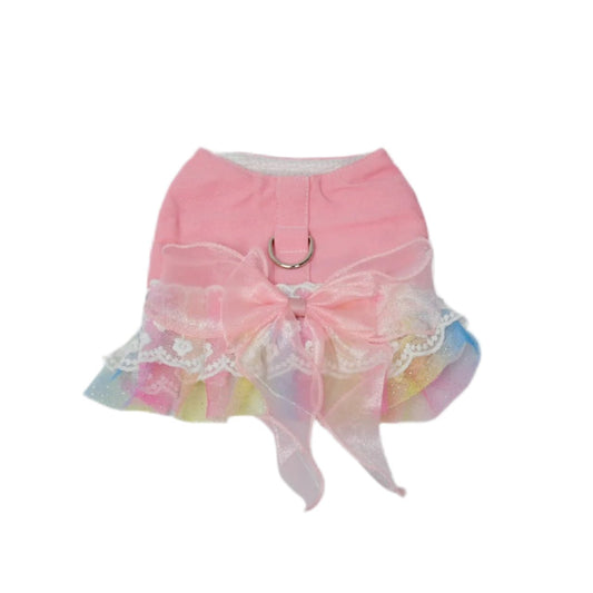 Matte Pink Bowknot Pet Harness