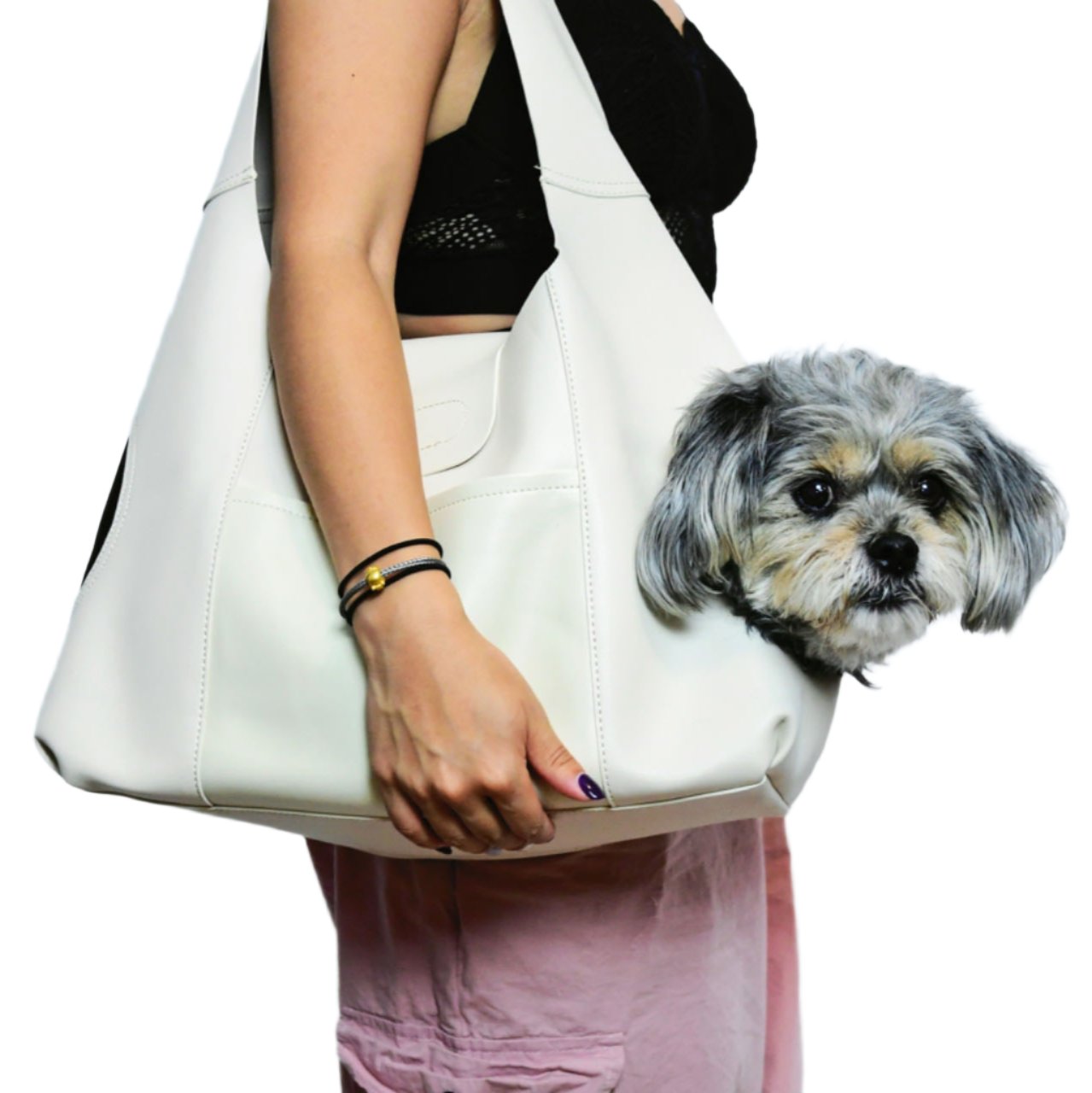 Secure Single Shoulder Pet Carrier - Pink